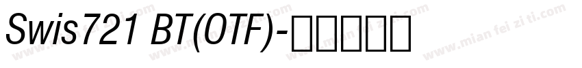 Swis721 BT(OTF)字体转换